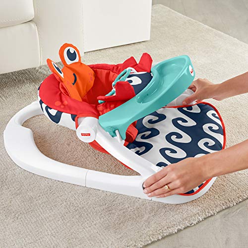 Fisher-Price Sit-Me-Up Floor Seat with Tray, Crab