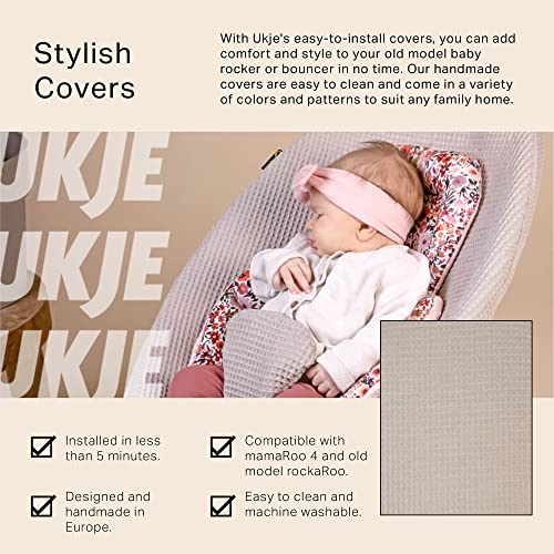 UKJE | Cover for Old Model 4moms mamaRoo 4 Baby Swing & Old Model rockaRoo | Beige | Handmade in Europe | Compatible with mamaRoo Swing, 4 Mom mamaRoo Baby Swing, mamaRoo Cover for Baby Rocker