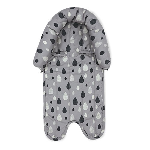 Travel Bug Baby & Toddler 2-in-1 Head Support Duo Head Support for Car Seats, Strollers & Bouncers (Black/Grey/White)