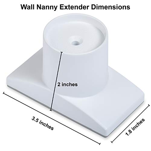 Wall Nanny Extender - 4 Inch Baby Gate Extension Kit (Made in USA) Extends Pressure Mounted Gates + Protects Walls + Stabilizes Gate - for Child, Pet & Dog Gates - Works on Stairs - Wall Protector