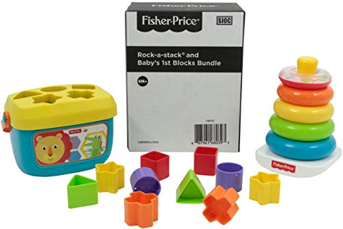Fisher-Price Rock-a-Stack & Baby's First Blocks Bundle [Amazon Exclusive]