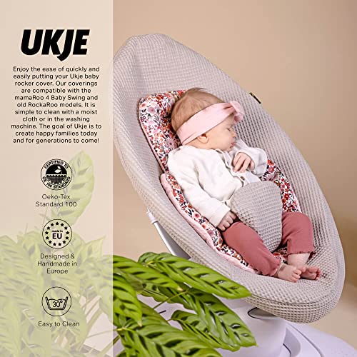UKJE | Cover for Old Model 4moms mamaRoo 4 Baby Swing & Old Model rockaRoo | Beige | Handmade in Europe | Compatible with mamaRoo Swing, 4 Mom mamaRoo Baby Swing, mamaRoo Cover for Baby Rocker