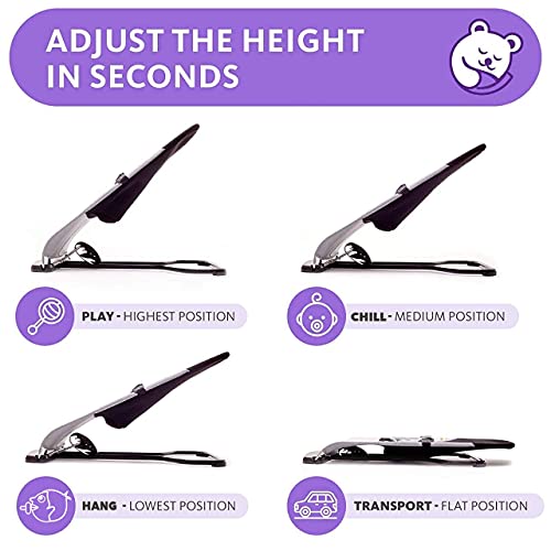 Ergonomic Baby Bouncer Seat - Bonus Travel Carry Case Included - Safe, Portable Rocker Chair with Adjustable Height Positions - Infant Sleeper Bouncy Seat Perfect for Newborn Babies by ComfyBumpy