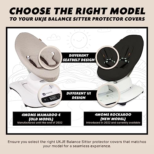 UKJE | Cover for Old Model 4moms mamaRoo 4 Baby Swing & Old Model rockaRoo | Beige | Handmade in Europe | Compatible with mamaRoo Swing, 4 Mom mamaRoo Baby Swing, mamaRoo Cover for Baby Rocker