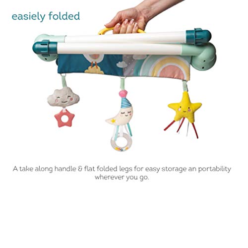 Taf Toys Mini Moon Take-to-Play Baby Activity Gym | Newborn All Time Entertainment, Double Sided for 2 Developmental Stages, Foldable, Easy Storage and Mobility, Perfect to Use with Bouncers.