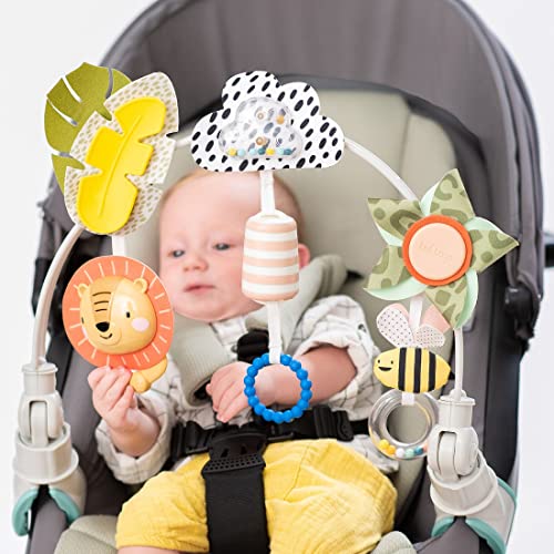 Taf Toys Savannah Adventures Arch. Ideal for Infant and Toddlers, Fits Stroller, Pram and Car Seat, Activity Arch with Fascinating Toys, Stimulates Babyâs Senses and Motor Skills Development