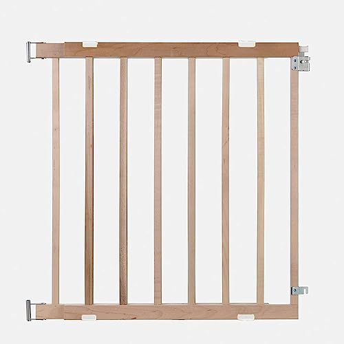 Toddleroo by North States 42" wide Stairway Swing Baby Gate: Ideal for standard stairways. Swing control hinge & one hand operation. Hardware Mount. Fits 28"- 42" wide (30" Tall, Sustainable Hardwood)
