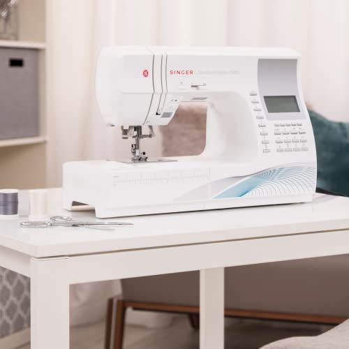 SINGER | Quantum Stylist 9960 Computerized Portable Sewing Machine with 600-Stitches Electronic Auto Pilot Mode, Extension Table and Bonus Accessories, Perfect for Customizing Projects