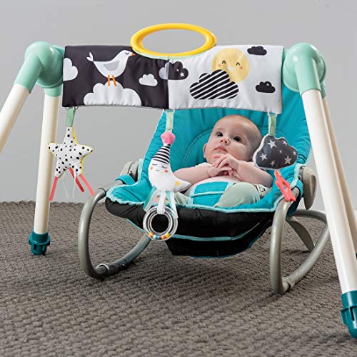 Taf Toys Mini Moon Take-to-Play Baby Activity Gym | Newborn All Time Entertainment, Double Sided for 2 Developmental Stages, Foldable, Easy Storage and Mobility, Perfect to Use with Bouncers.