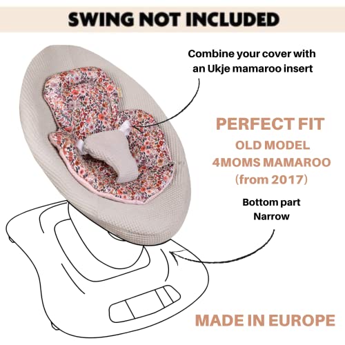 UKJE | Cover for Old Model 4moms mamaRoo 4 Baby Swing & Old Model rockaRoo | Beige | Handmade in Europe | Compatible with mamaRoo Swing, 4 Mom mamaRoo Baby Swing, mamaRoo Cover for Baby Rocker