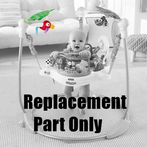 Replacement Parts for Rainforest Jumperoo - Fisher-Price Rainforest Jumperoo K6070 ~ Replacement Toys ~ Green Leaf with Colorful Parrot