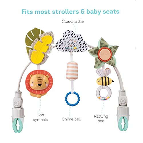 Taf Toys Savannah Adventures Arch. Ideal for Infant and Toddlers, Fits Stroller, Pram and Car Seat, Activity Arch with Fascinating Toys, Stimulates Babyâs Senses and Motor Skills Development