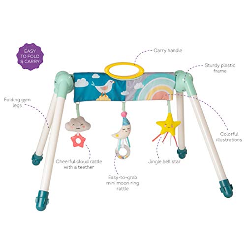 Taf Toys Mini Moon Take-to-Play Baby Activity Gym | Newborn All Time Entertainment, Double Sided for 2 Developmental Stages, Foldable, Easy Storage and Mobility, Perfect to Use with Bouncers.