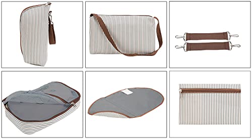 SoHo Grand Central Station Diaper Bag 7Pc, Striped