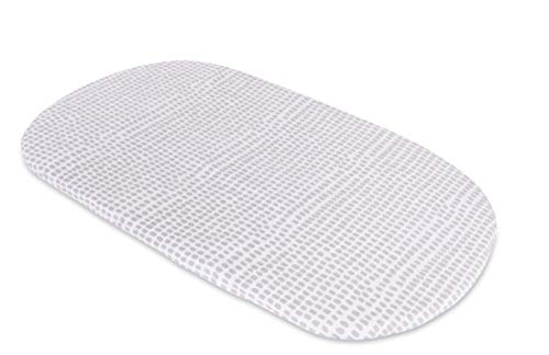 Waterproof Bassinet Sheet,No Need for Bassinet Mattress Pad Cover, 2 Pack Taupe Splash & Stripes,Unisex for Baby Boy and Baby Girl