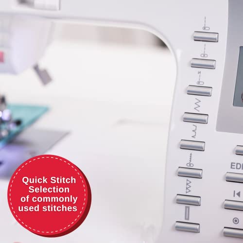 SINGER | Quantum Stylist 9960 Computerized Portable Sewing Machine with 600-Stitches Electronic Auto Pilot Mode, Extension Table and Bonus Accessories, Perfect for Customizing Projects