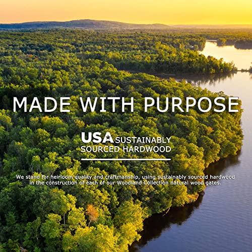 Toddleroo by North States 42" wide Stairway Swing Baby Gate: Ideal for standard stairways. Swing control hinge & one hand operation. Hardware Mount. Fits 28"- 42" wide (30" Tall, Sustainable Hardwood)