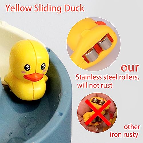 Dwi Dowellin Bath Toys for Toddlers DIY Water Slide Waterfall Ball Tracks with Egg Stacking Cups Wall Bathtub Tub Toys Set Fun Shower Gift for Kids Boys Girls Age 3 4 5 6 7 8 Years Old