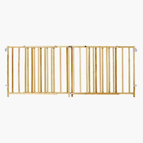 Toddleroo by North States 103" Wide Extra Wide Swing Baby Gate: Perfect for Oversized Spaces. No Threshold. One Hand Operation. Hardware Mount. Fits 60"- 103" Wide (27" Tall, Sustainable Hardwood)