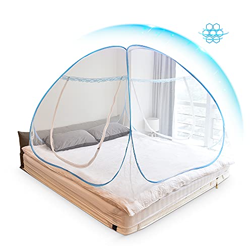 Yoosion Anti Mosquito Nets Pop Up Mosquito Net Bed Tent with Bottom 200(L)180(W)150(H) Mosquito Nettings Folding Portable for Baby Toddlers Kids Adult