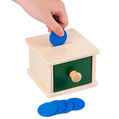 Weide Montessori Infant Coin Box Preschool Learning Montessori Toys for Toddlers
