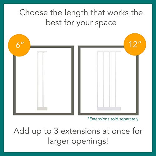 Toddleroo by North States 38.1" Wide Essential Walk Thru Gate: Ideal for securing hallways or doorways. Extra Wide Doorway. Pressure Mount. Fits 29.8"-38.1" Wide (30" Tall, White)
