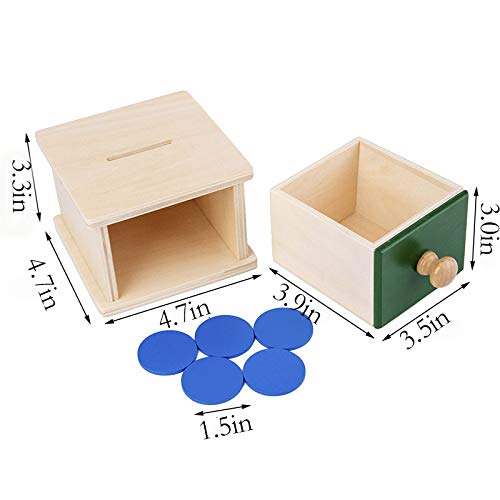 Weide Montessori Infant Coin Box Preschool Learning Montessori Toys for Toddlers