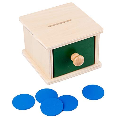 Weide Montessori Infant Coin Box Preschool Learning Montessori Toys for Toddlers
