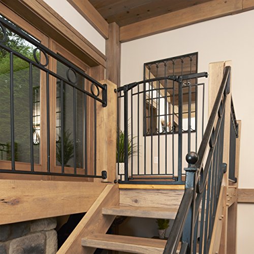 Evenflo Multi-Use Decor Tall Walk-Thru Gate, Black Metal