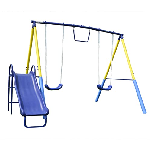 Sportspower My First Metal Swing Set with Slide