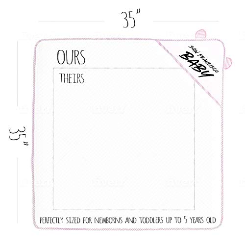 Ultra Soft Bamboo Hooded Baby Towel - Hooded Bath Towels with Ears for Babies, Toddlers - Large Baby Towel - Cute for Boys and Girls - Pink by San Francisco Baby