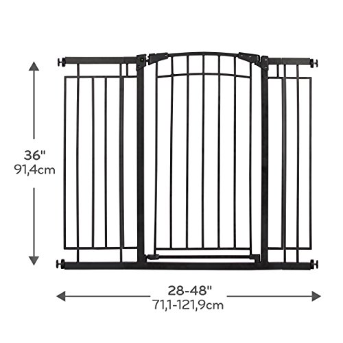 Evenflo Multi-Use Decor Tall Walk-Thru Gate, Black Metal