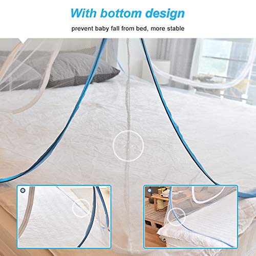 Yoosion Anti Mosquito Nets Pop Up Mosquito Net Bed Tent with Bottom 200(L)180(W)150(H) Mosquito Nettings Folding Portable for Baby Toddlers Kids Adult