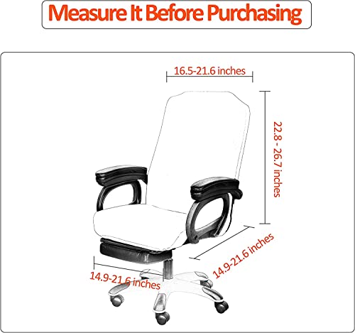 SARAFLORA Pink Office Chair Covers Stretch Washable Computer Chair Slipcovers for Universal Rotating Boss Chair Large Size