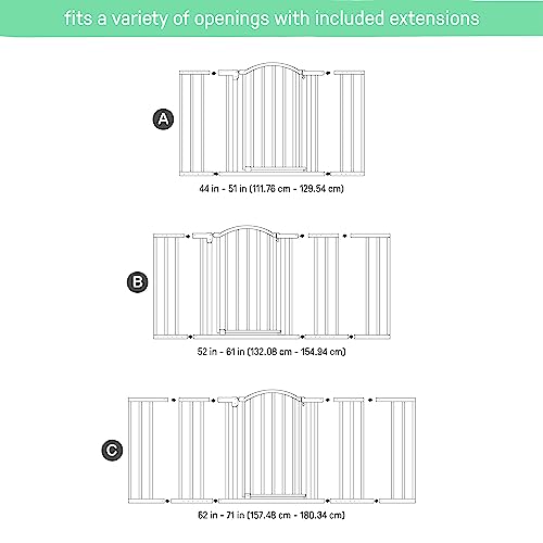 Summer Metal Expansion 6-Foot-Wide Extra Tall Walk-Thru Baby Gate, Bronze Finish  36 Tall, Fits Openings of 44 to 72 Wide, Baby and Pet Gate for Extra Wide Doorways