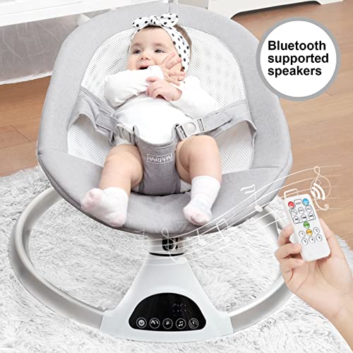 Baby Swings for Infants to Toddler Baby Rocker Baby Bouncer for Baby, Motorized Bluetooth Swing, Music Speaker with 10 Preset Lullabies, Remote Control