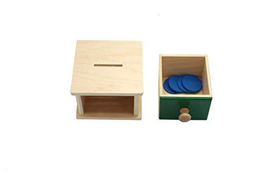 Weide Montessori Infant Coin Box Preschool Learning Montessori Toys for Toddlers