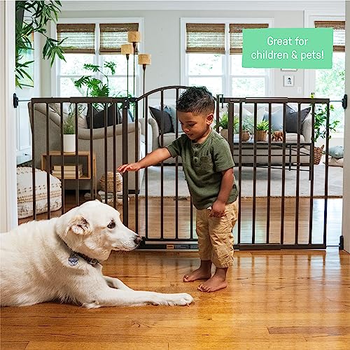 Summer Metal Expansion 6-Foot-Wide Extra Tall Walk-Thru Baby Gate, Bronze Finish  36 Tall, Fits Openings of 44 to 72 Wide, Baby and Pet Gate for Extra Wide Doorways