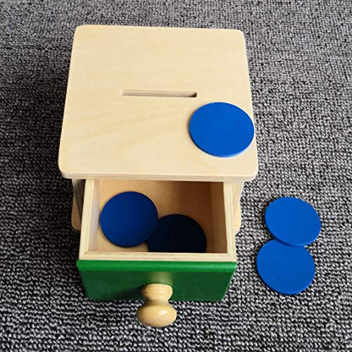 Weide Montessori Infant Coin Box Preschool Learning Montessori Toys for Toddlers