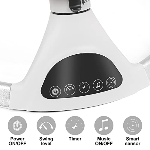 Baby Swings for Infants to Toddler Baby Rocker Baby Bouncer for Baby, Motorized Bluetooth Swing, Music Speaker with 10 Preset Lullabies, Remote Control