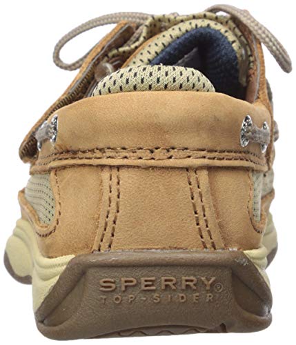 Sperry baby boys Lanyard Alternative Closure Boat Shoe, Dark Tan/Navy, 10.5 Little Kid US
