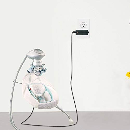 LIANSUM 6V Baby Swing Power Cord AC Adapter Compatible for Fisher Price Ingenuity Cradle Swing, Boutique, SmartSize 2-in-1, Rainforest Cradle, Butterfly Ocean Wonders Swing Charger Supply Cable 6.6FT