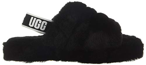 UGG Baby Fluff Yeah Slide Slipper, Black, 2-3 Infant