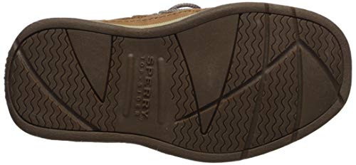 Sperry baby boys Lanyard Alternative Closure Boat Shoe, Dark Tan/Navy, 10.5 Little Kid US