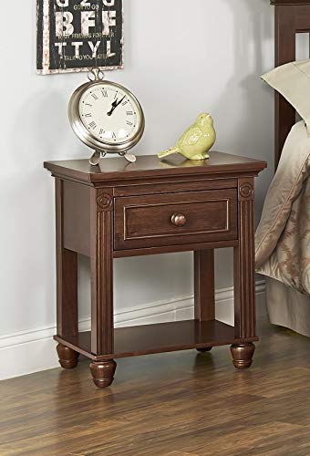 Montana Collection Natural Hardwood Nightstand End Table Combo | Lasting Quality & Design | Kiln-dried & Hand-Crafted Construction, Brown Sugar