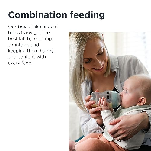 Tommee Tippee Closer to Nature Fiesta Baby Feeding Bottles, Anti-Colic, Slow Flow, BPA-Free - 9 Ounces, Multi-colored, 6 Pack