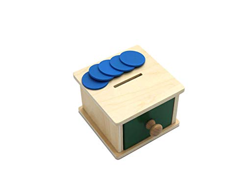 Weide Montessori Infant Coin Box Preschool Learning Montessori Toys for Toddlers