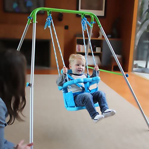 Sportspower My First Toddler Swing - Heavy-Duty Baby Indoor/Outdoor Swing Set with Safety Harness