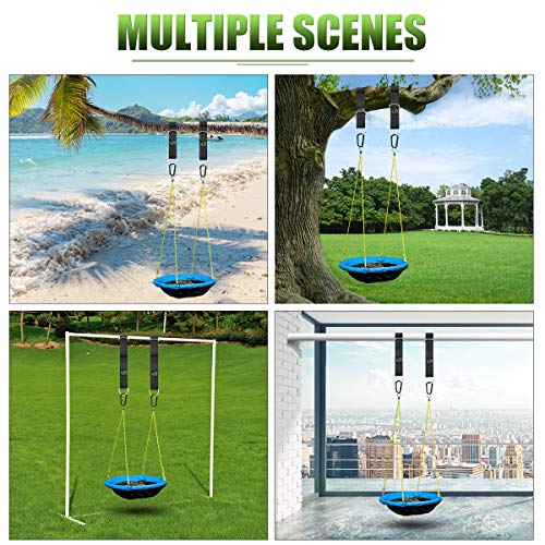 Tree Swing Straps, Portable Tree Swing Straps Hanging Kit Holds up 2800lbs, High-Strengthened Nylon Swing Hangers for Trees with Two Safer Flat Carabiners