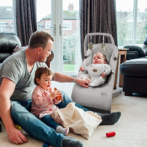 Baby Bouncers for Infants, Portable Bouncer Seat for Babies, Baby Swing 3-Point Harness for Newborn Babies, Infant to Toddler Rocker